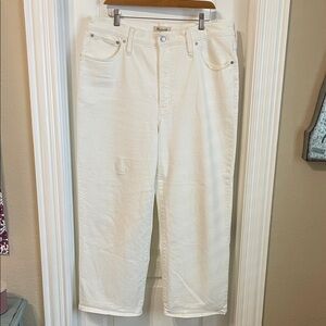 Madewell The Perfect Denim Wide-Leg Crop Jean varsity preppy tailgate football